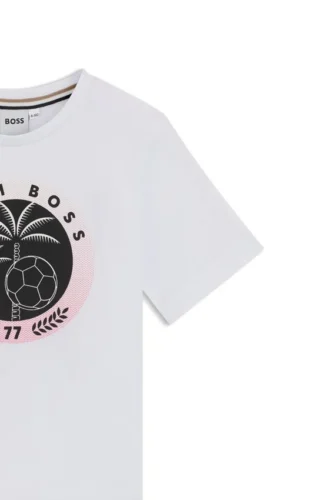 Barn-T-shirt i bomull med tryck