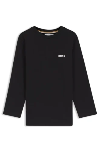 Barn-T-shirt i bomullsjersey med logotryck