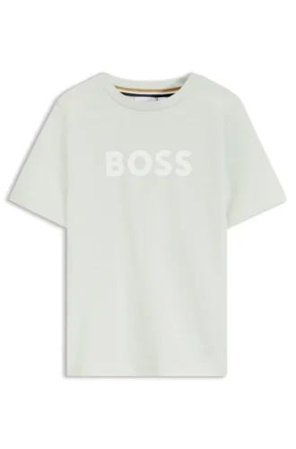 Barn-T-shirt i bomullsjersey med logotryck