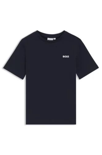 Barn-T-shirt i bomullsjersey med logotryck