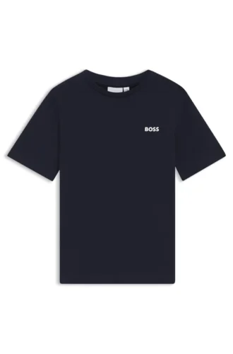 Barn-T-shirt i bomullsjersey med logotryck
