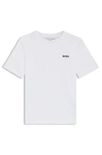 Barn-T-shirt i bomullsjersey med logotryck