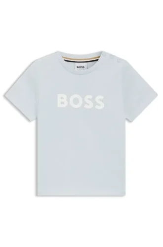 Barn-T-shirt i bomullsjersey med logotryck