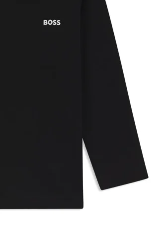 Barn-T-shirt i bomullsjersey med logotryck
