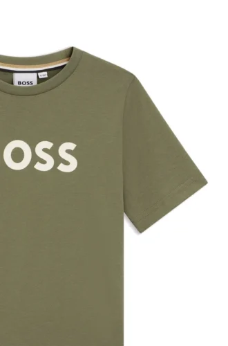 Barn-T-shirt i bomullsjersey med logotryck