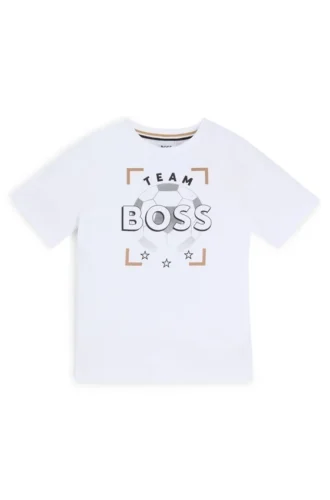 Barn-T-shirt i bomullsjersey med logotyp