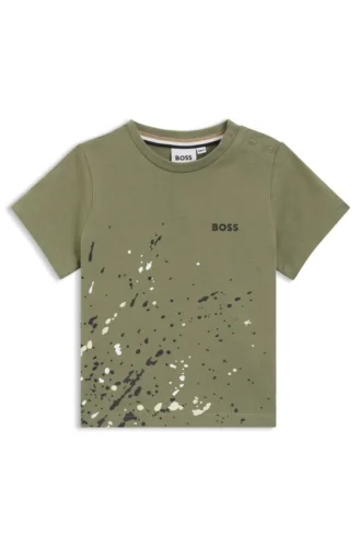 Barn-T-shirt i bomullsjersey med tryck