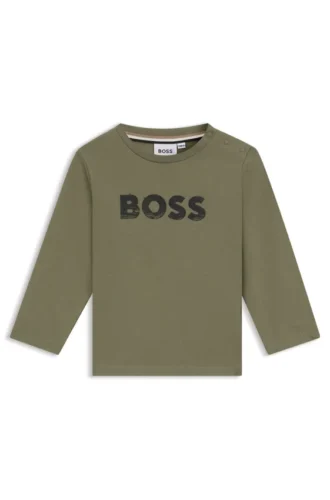 Barn-T-shirt med logotyp i bomullsjersey