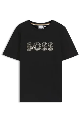 Barn-T-shirt med logotyp i bomullsjersey