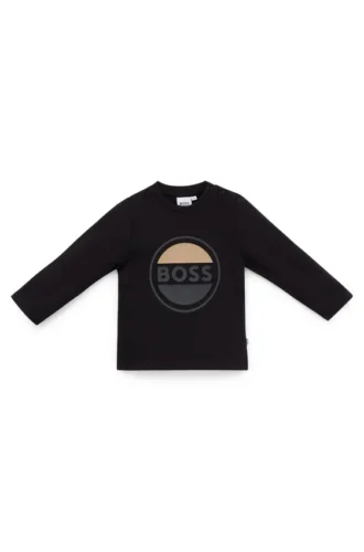 Barn-T-shirt med logotyp i bomullsjersey
