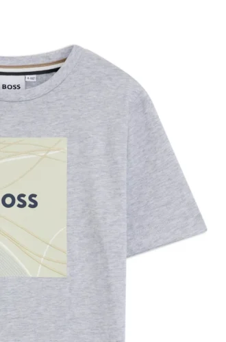 Barn-T-shirt med logotyp i bomullsjersey