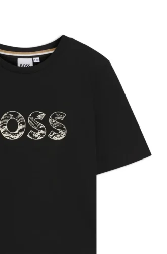Barn-T-shirt med logotyp i bomullsjersey