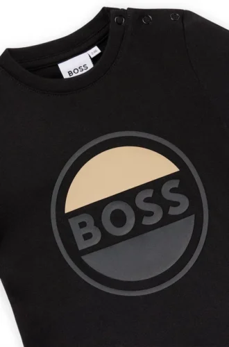 Barn-T-shirt med logotyp i bomullsjersey