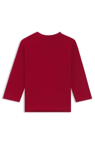 Barn-T-shirt med upprepad logotyp i bomullsjersey