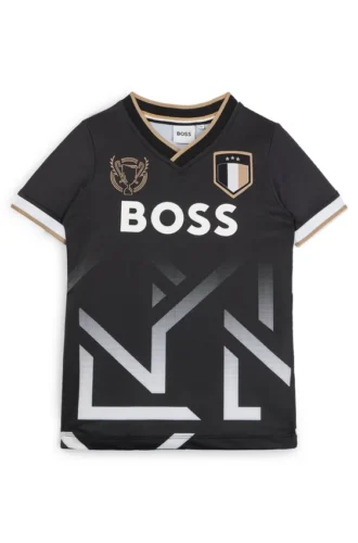 Barn-T-shirt med V-ringning och degradé-motiv