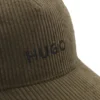 Barnkepsar i corduroy med broderad logotyp