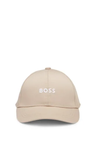 Barnkepsar i twill med broderad logotyp