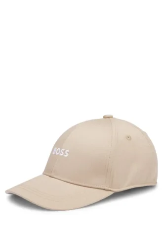 Barnkepsar i twill med broderad logotyp