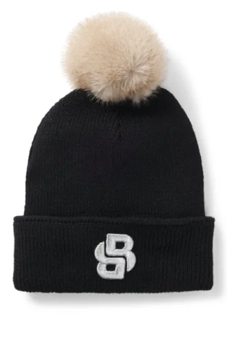 Barnmössa med glittereffekt och Double B-monogram