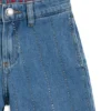 Barnshorts i avslappnad passform i blå denim