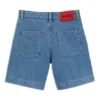 Barnshorts i avslappnad passform i blå denim