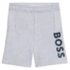 Barnshorts i fleece med logotryck