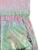Barnshorts med logotryck i iriserande tyg