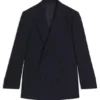BECKHAM x BOSS dubbelknäppt kavaj i stretchull