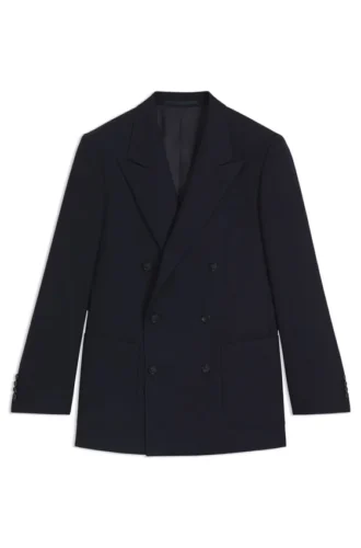 BECKHAM x BOSS dubbelknäppt kavaj i stretchull