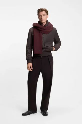 BECKHAM x BOSS-halsduk i ny ull och kashmir