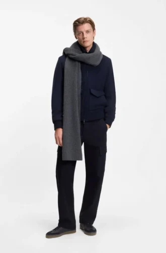 BECKHAM x BOSS-halsduk i ny ull och kashmir