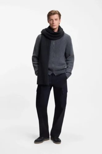 BECKHAM x BOSS-halsduk i ny ull och kashmir