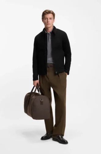 BECKHAM x BOSS-jacka i svart, styv denim