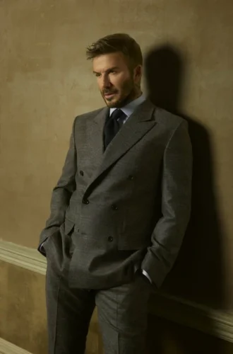 BECKHAM x BOSS-kavaj i rutig nyull
