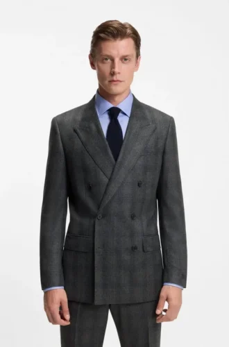 BECKHAM x BOSS-kavaj i rutig nyull