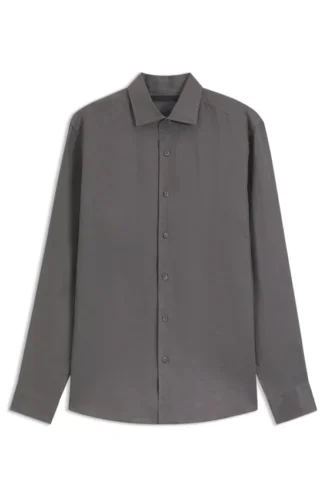 BECKHAM x BOSS skjorta med normal passform i linne