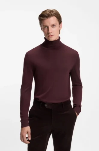 BECKHAM x BOSS tröja med hög hals i kashmir