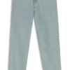 Blå baggy-fit-Jeans i styv denim