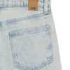 Blå boyfriend-passform jeans i styv denim