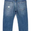 Blå jeans för barn i normal passform i slitna denim