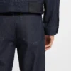 Blå jeans i avslappnad passform i japansk denim