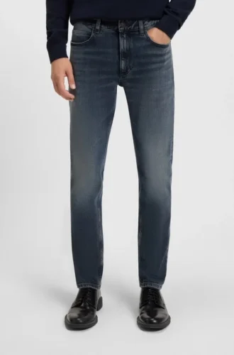 Blå jeans i extra smal passform i stretchdenim
