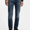 Blå jeans i extra smal passform i stretchdenim