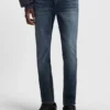 Blå jeans i extra smal passform i stretchdenim