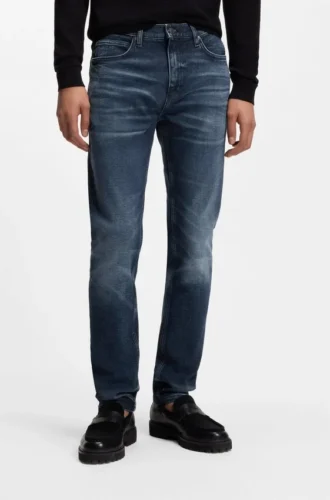 Blå jeans i extra smal passform i stretchdenim