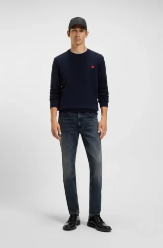 Blå jeans i extra smal passform i stretchdenim