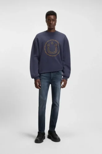 Blå jeans i extra smal passform i stretchdenim