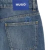 Blå jeans i lös passform i styv denim