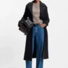Blå jeans med vida ben i styv denim