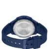 Blå klocka med silikonarmband med logotyp